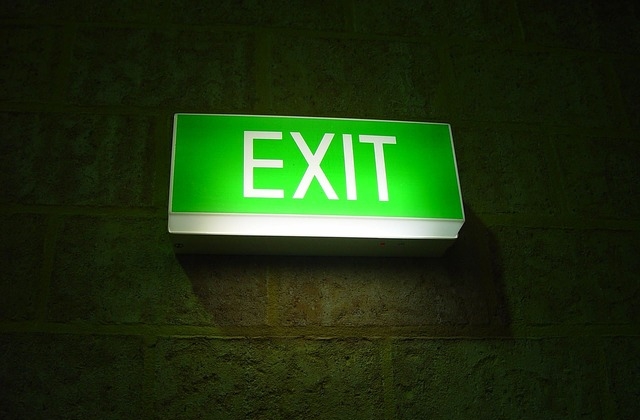 Exit sign - on making an exit